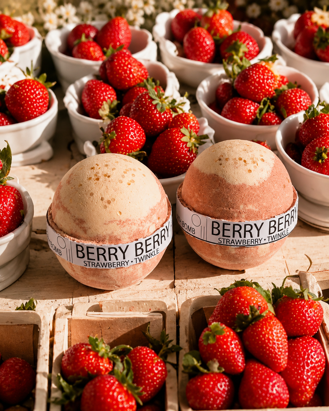 Berry Berry Strawberry Bath Bomb – 8oz